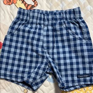 Calvin Klein Kids Blue Checkered Shorts